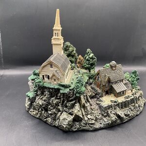 Vintage Danbury Mint Fisherman's Cove Colin Gough Village Scene Church House